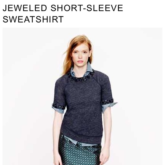 ❤️Sold❤️Sarah-rn❤️J.Crew jeweled short sweat