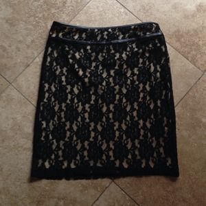 Black and Tan lace pencil skirt RESERVED‼️