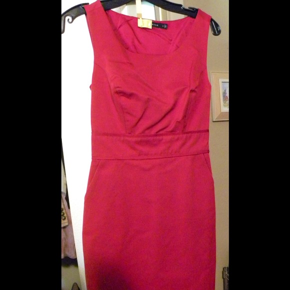 The Limited red sheath dress knee length