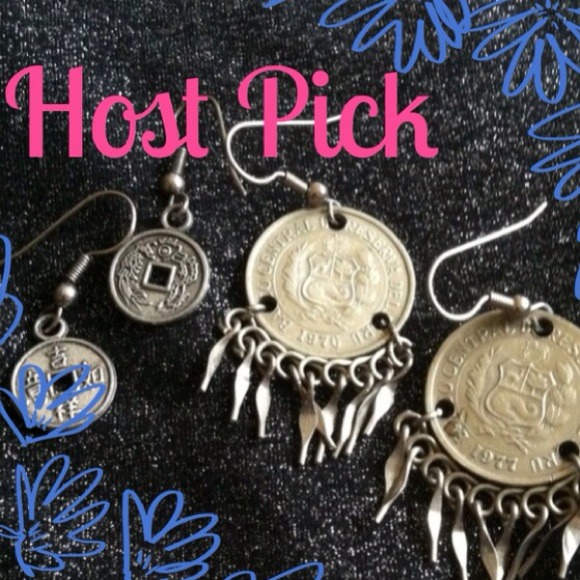 Jewelry - 🎉Host Pick🎉 Two Pair of Coin Earrings