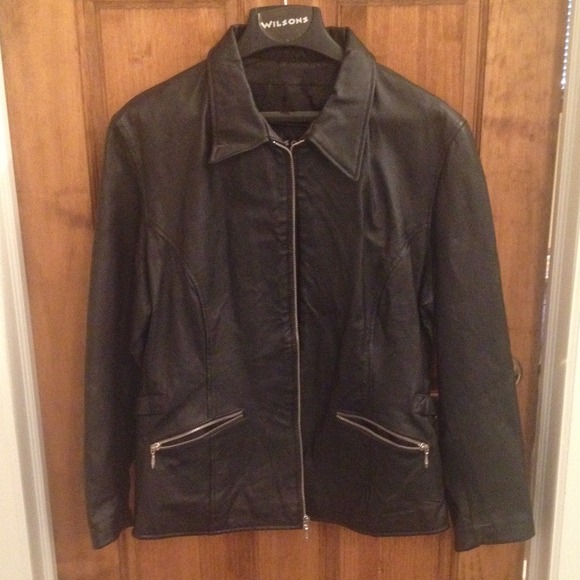 Black Leather Jacket, Wilson's, XL