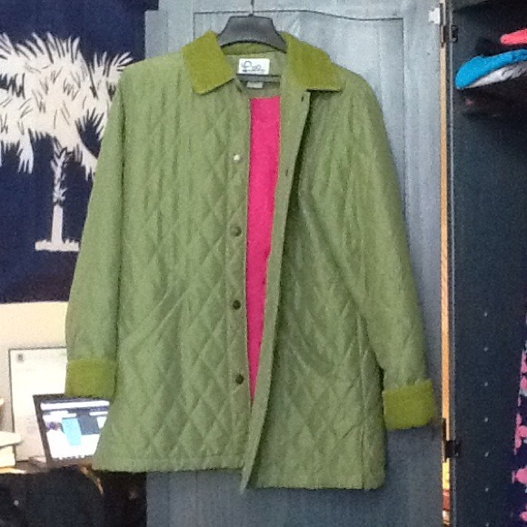 SOLD -- Lilly Pulitzer Green Quilted Coat