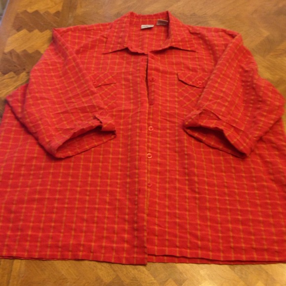 Orange 3/4 sleeve top