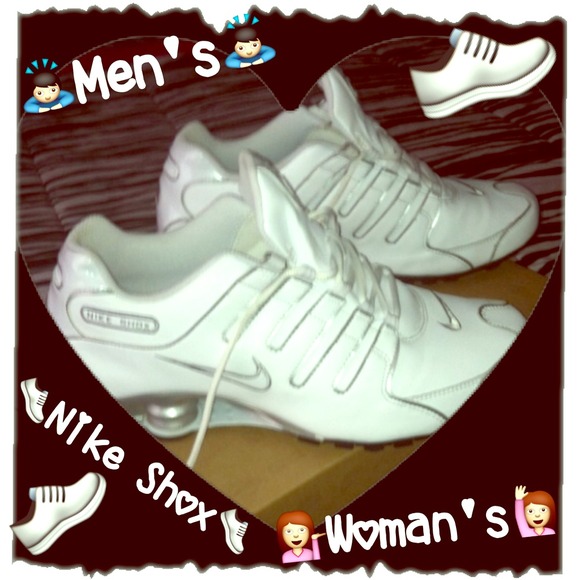 👟👞MENS WHITS AND SILVER NIKE SHOX👟👞 worn 2-4x