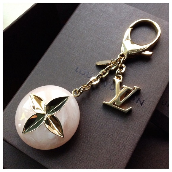 Louis Vuitton Suede Rose Hollow Flower Bag Charm