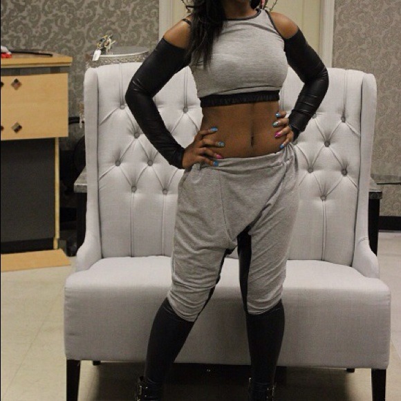 RESERVED FOR @ASHEIA 15 Leatherette 2pc jogger