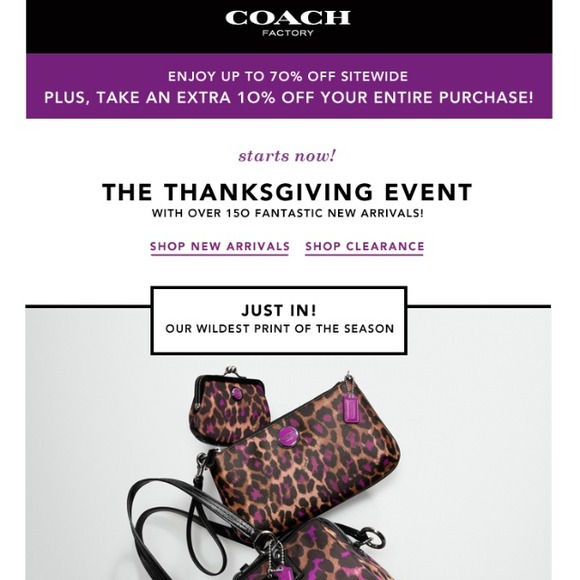 Want in to the exclusive Coach Factory?