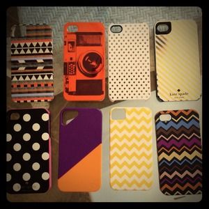 8 iPhone 4/4s cases. Some new some used.
