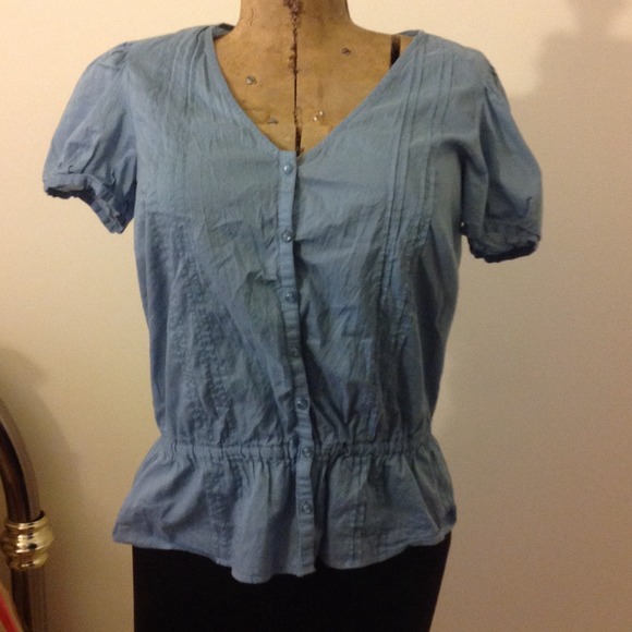 Pretty blue cotton top