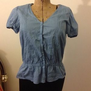 Pretty blue cotton top