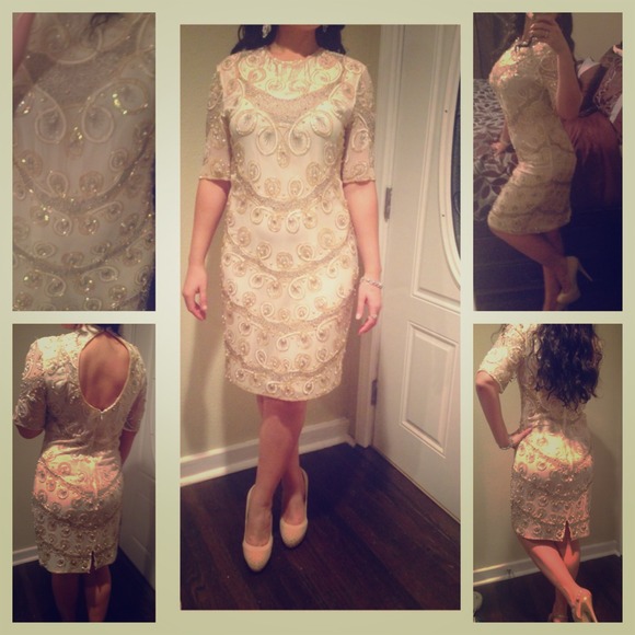 Vintage beige dress jas jas designs New York