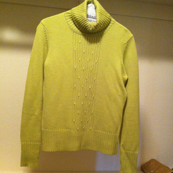 Lime colored knit sweater