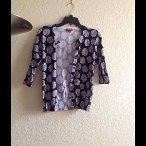 Snowflake button-up cardigan