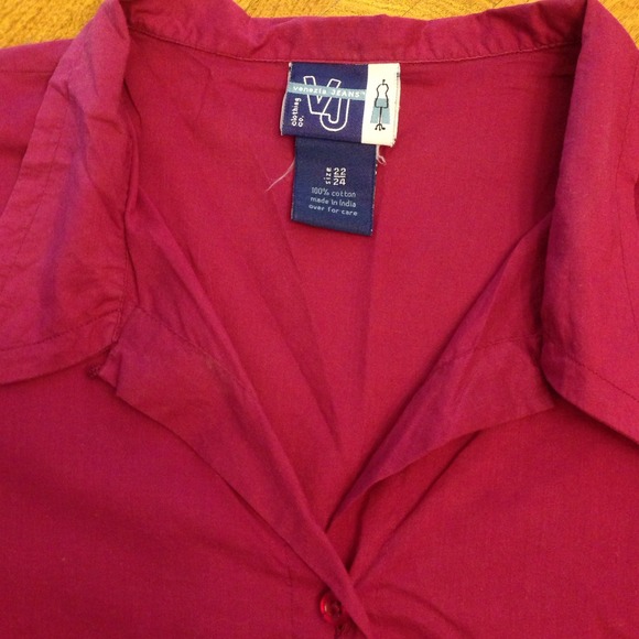 Almost sheer fuchsia shirt - Picture 2 of 3