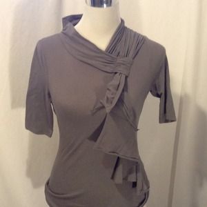 ANTHROPOLOGIE DELETTA GREY TOP
