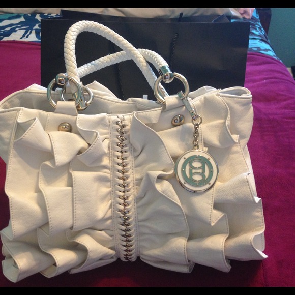 White BEBE large handbag