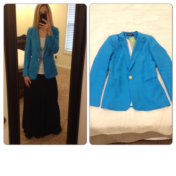 ❌SOLD❌Brand new turquoise blazer jacket