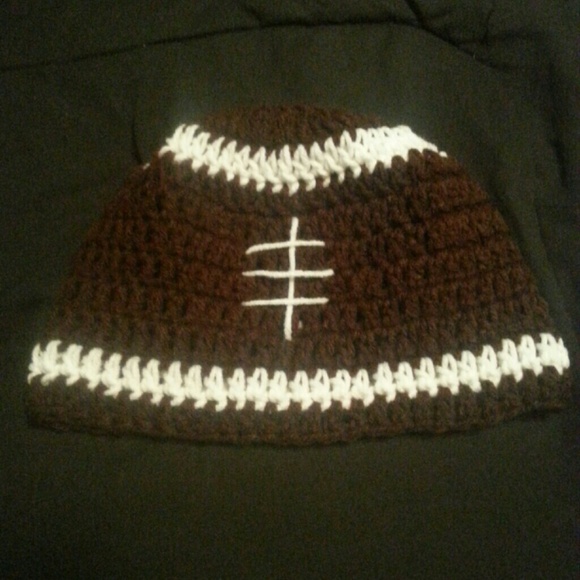 Crochet Toddler Football Beanie