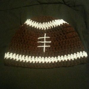 Crochet Toddler Football Beanie