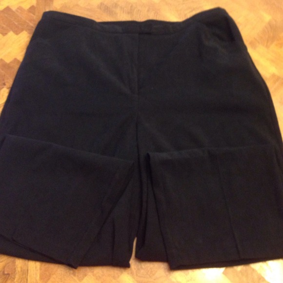 Black slacks with velvet feel