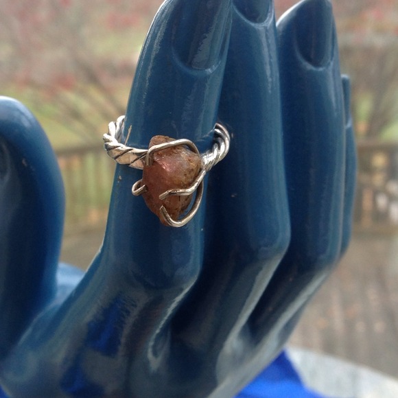 "Stone" Ring: made from an olive fork.🍴🍴