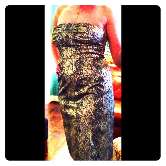 Snakeskin print dress