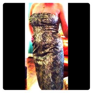 Snakeskin print dress