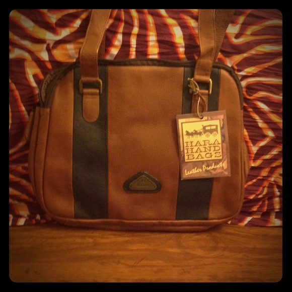 Brown and black Hara bag