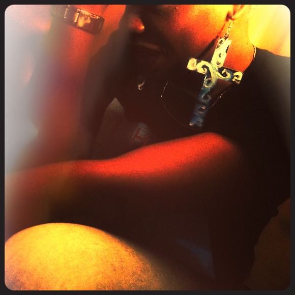 "Holy grail" cross earrings - Picture 1 of 1