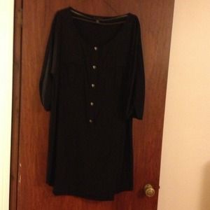 Black shirt dress