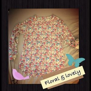 Silky floral blouse
