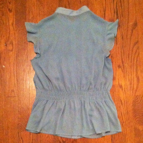 **bundled** Teal Chiffon Blouse - Picture 3 of 4