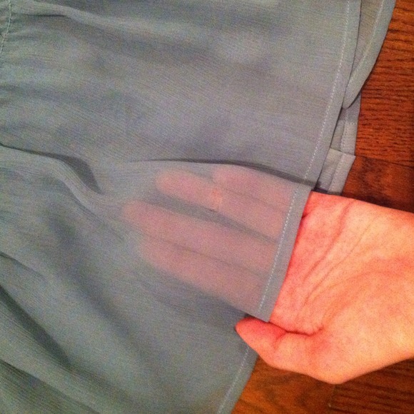 **bundled** Teal Chiffon Blouse - Picture 4 of 4