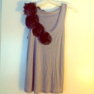 Grey flower tank
