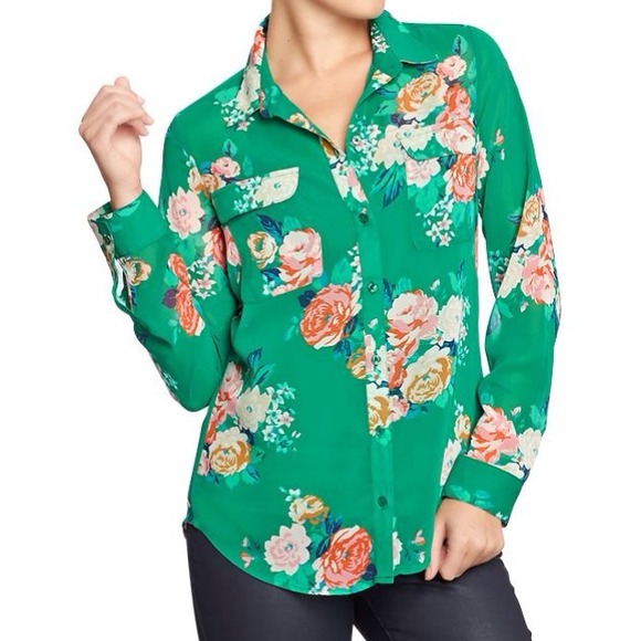 Gorgeous floral chiffon blouse!