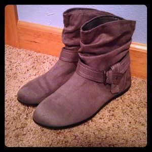 Grey ankle boots