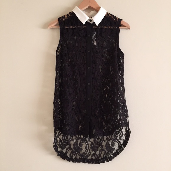 Tops - Sleeveless Lace Top