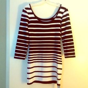Black and white striped tunic