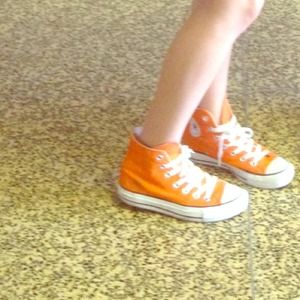 Orange All Star high top Converse