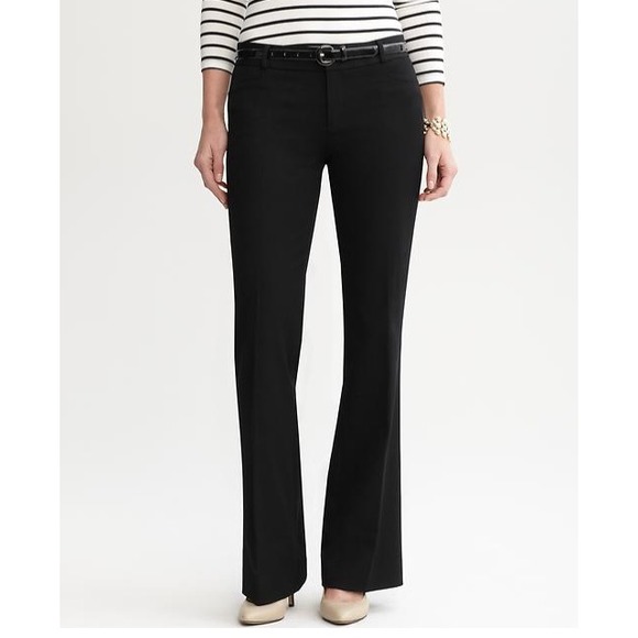 Banana Republic black "Sloan-Fit and Flare" pants