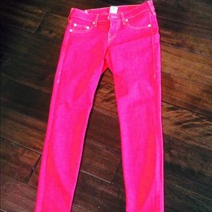Pink skinny jeans