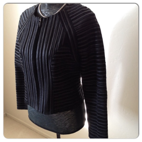 Reduced Designer black suede leather jacket Size 6