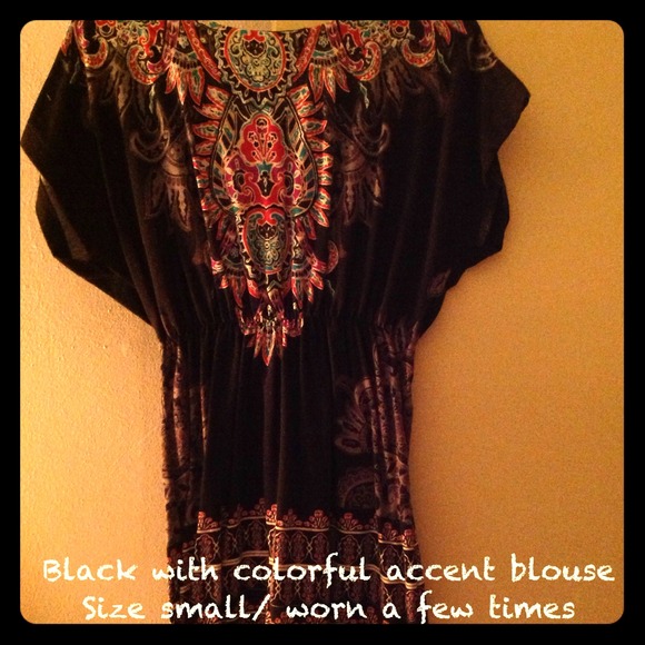 Colorful paisley print blouse/dress