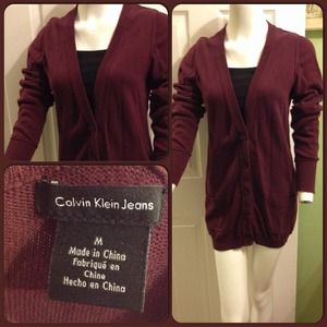 💢SOLD💢Calvin Klein Burgundy Cardiga