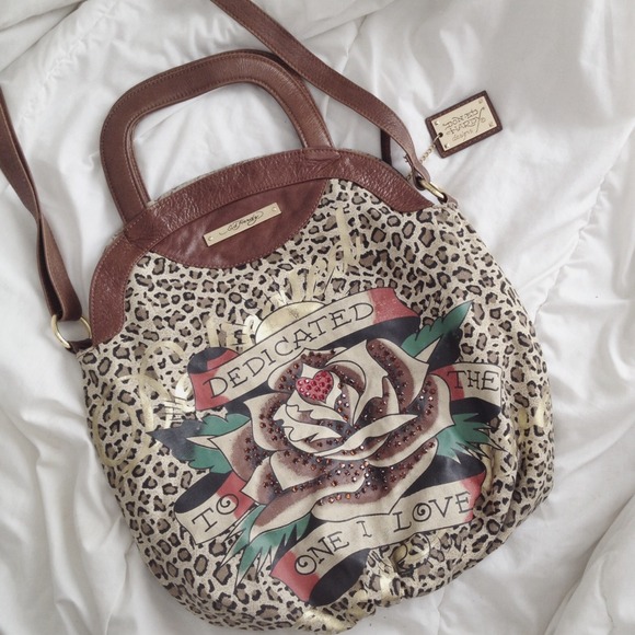 Ed Hardy Leopard Tattoo Bag Purse