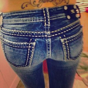 MISS ME JEANS DARK WASH PERFECT CONDITION LIKE new