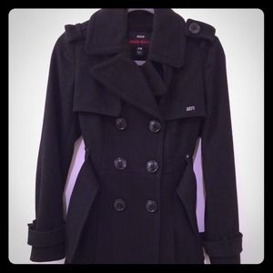 Miss Sixty black wool pea coat