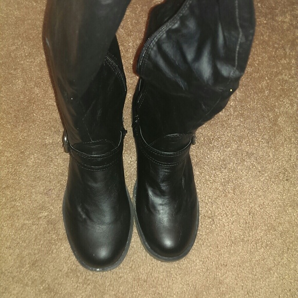 Sold! knee high faux leather riding boot sz 8 - Picture 3 of 4