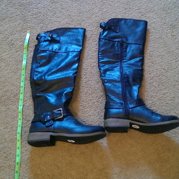 Sold! knee high faux leather riding boot sz 8 - Picture 4 of 4