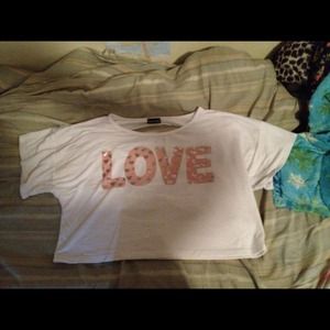 Cute hang-off the-shoulder shirt